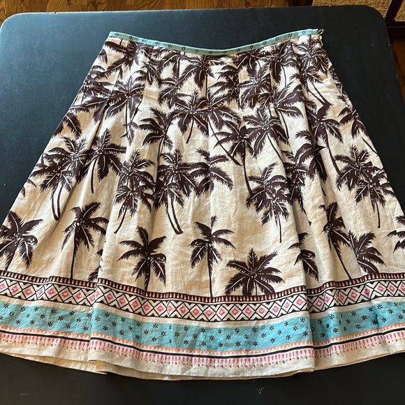 Harold's Skirts Linen Palm Tree Skirt See Matching Linen Blouse In My Closet Poshmark